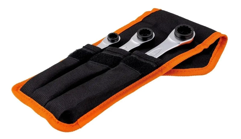 JUEGO DE LLAVES MECANICAS REVERSIBLES 3 PIEZAS - 2