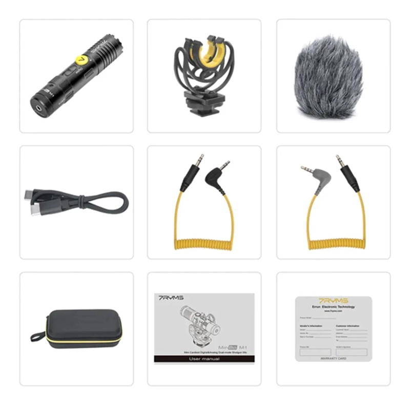 MICROFONO SHOTGUN MINBO M1 CARDIOIDE USB-C Y 3.5MM - 8