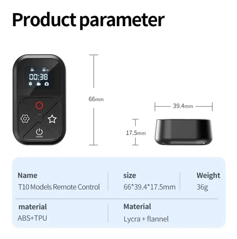 CONTROL REMOTO BLUETOOTH PARA CAMARAS Y SMARTPHONES HASTA 80M - 5