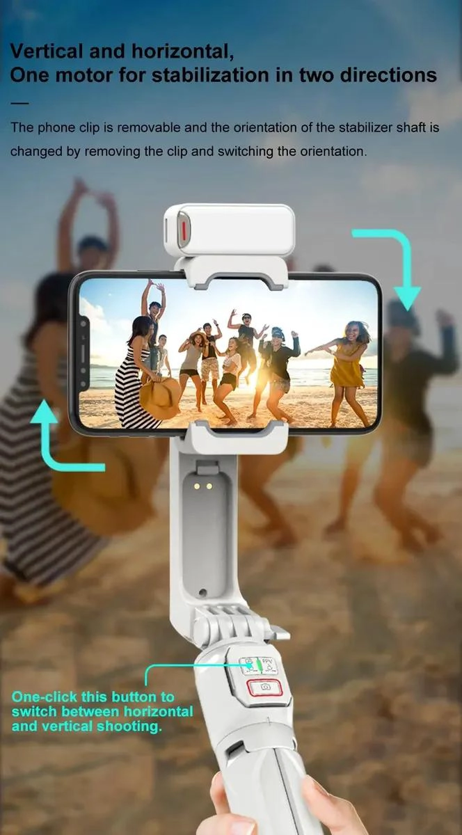 ESTABILIZADOR GIMBAL PORTATIL PARA SMARTPHONES CON CONTROL REMOTO - 5