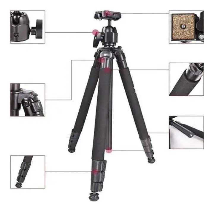 TRIPODE FOTOGRAFICO PROFESIONAL CON ADAPTADOR PARA CELULAR - 9