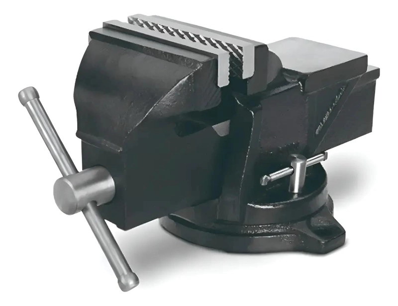 TORNILLO DE BANCO NEVA 5 PULGADAS CON BASE FIJA DE HIERRO FUNDIDO - 1