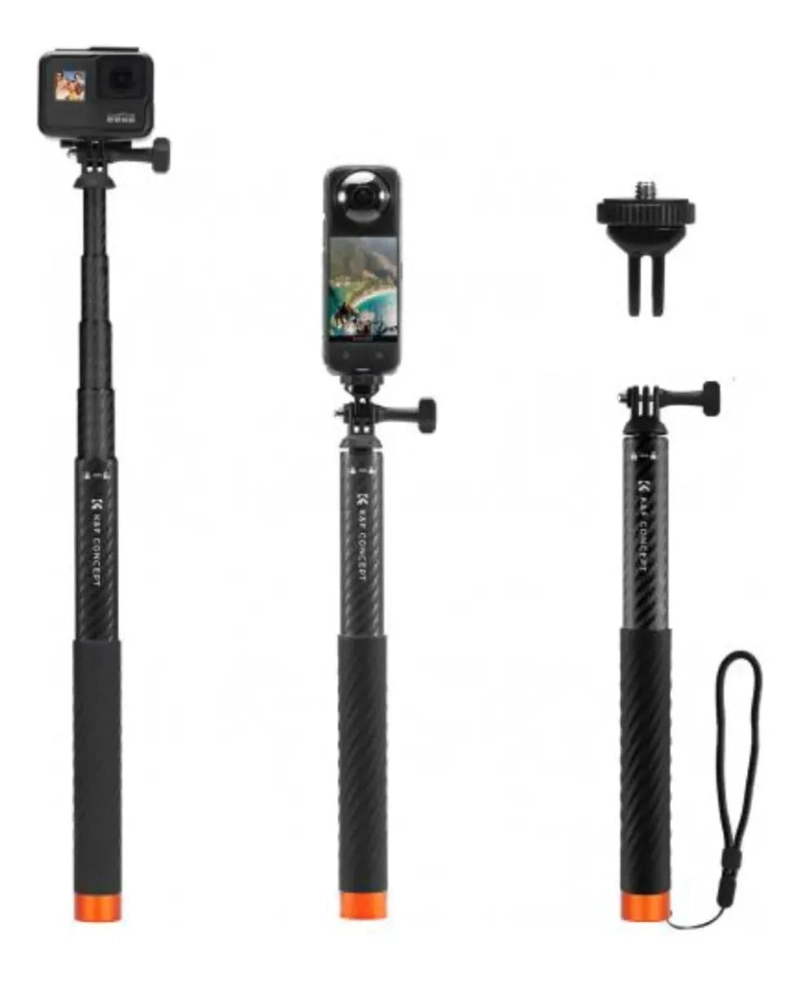 PALO PARA SELFIES DE FIBRA DE CARBONO 127 CM PARA CAMARAS DE ACCION - 1