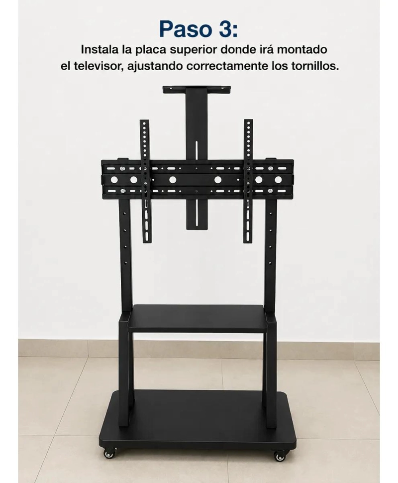 SOPORTE METALICO MOVIL PARA TELEVISORES DE 32 A 75 PULGADAS - 6