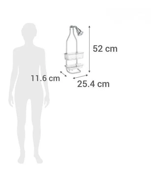 ORGANIZADOR DE DUCHA ACRILICO TRANSPARENTE CON 2 NIVELES - 5