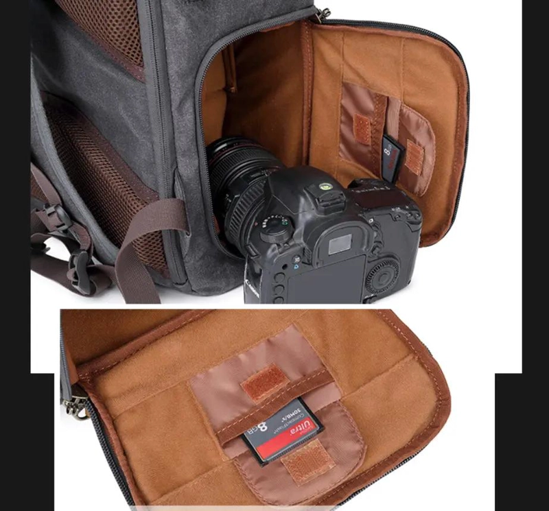 MOCHILA IMPERMEABLE PARA CAMARA FOTOGRAFICA CON GRAN CAPACIDAD - 8