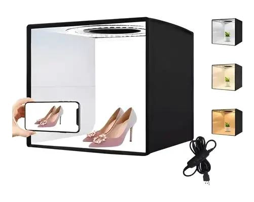 ESTUDIO FOTOGRAFICO PORTATIL CON ILUMINACION LED 40X40 - 1
