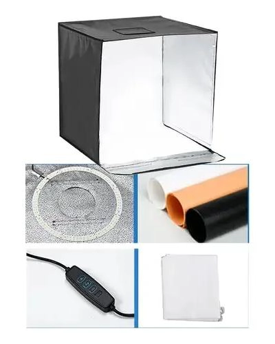 ESTUDIO FOTOGRAFICO PORTATIL CON ILUMINACION LED 40X40 - 4