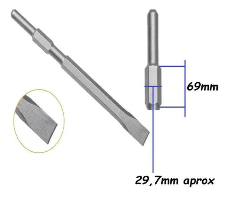 CINCEL PLANO 3.55 CM DE ANCHO Y 36 CM DE LARGO - 4