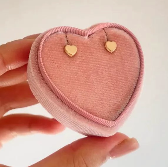 AROS ABRIDORES CORAZON 5.5 MM EN ORO LAMINADO DE 14 KILATES - 4