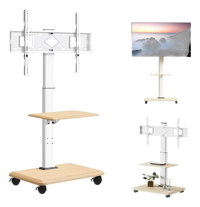 SOPORTE MOVIL PARA TV CON RUEDAS Y BASE PEDESTAL - 1