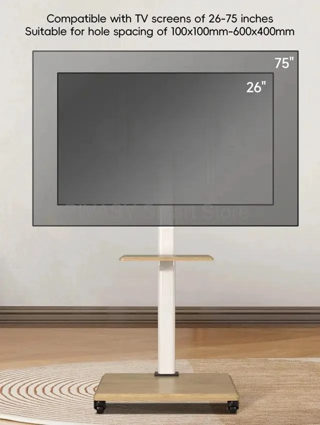 SOPORTE MOVIL PARA TV CON RUEDAS Y BASE PEDESTAL - 2