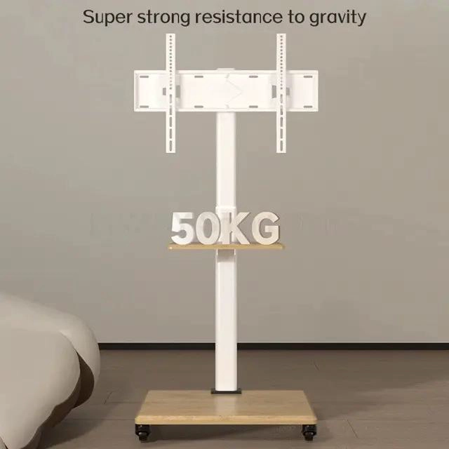 SOPORTE MOVIL PARA TV CON RUEDAS Y BASE PEDESTAL - 5
