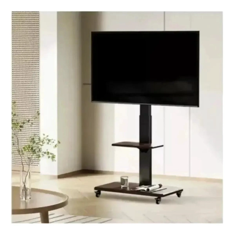 SOPORTE MOVIL PARA TV CON RUEDAS Y ESTANTE AJUSTABLE - 3