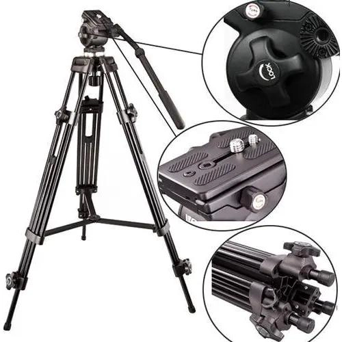 TRIPODE PROFESIONAL CON CABEZAL FLUIDO PARA VIDEO - 3