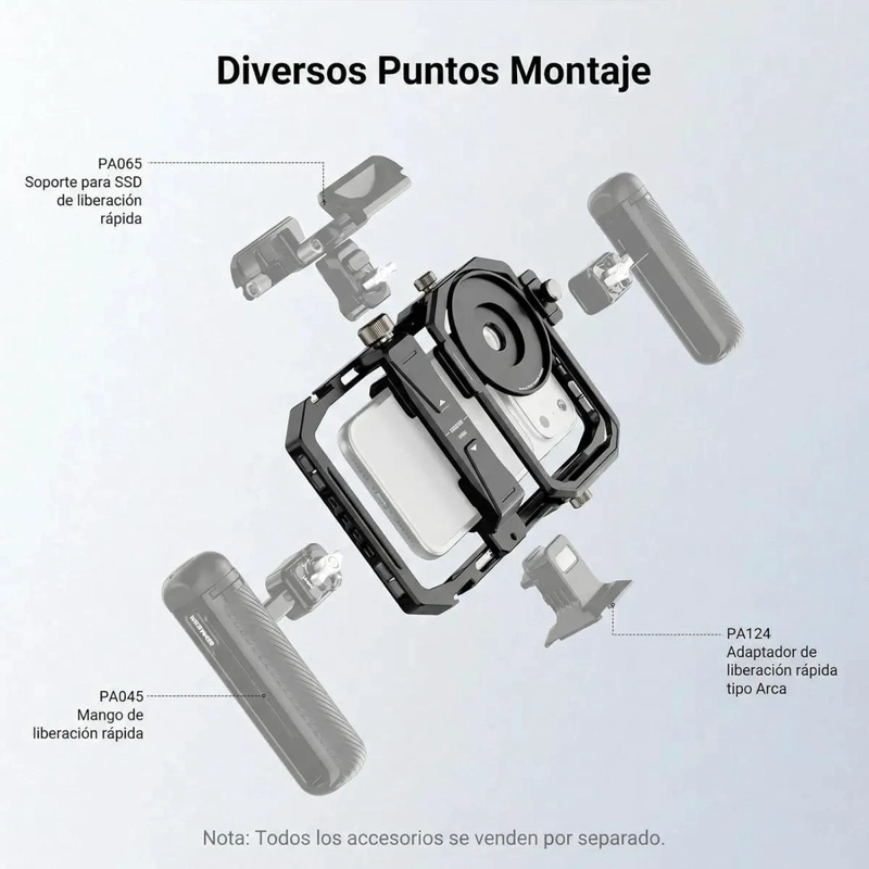 JAULA PARA TELE FONO CON ADAPTADOR DE LENTE Y SOPORTE - 2