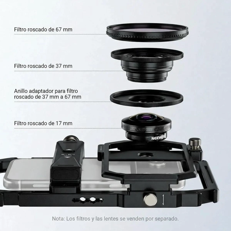 JAULA PARA TELE FONO CON ADAPTADOR DE LENTE Y SOPORTE - 3