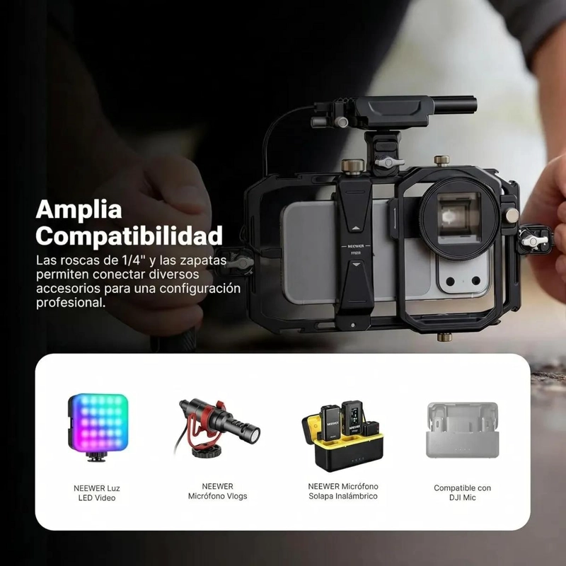JAULA PARA TELE FONO CON ADAPTADOR DE LENTE Y SOPORTE - 5