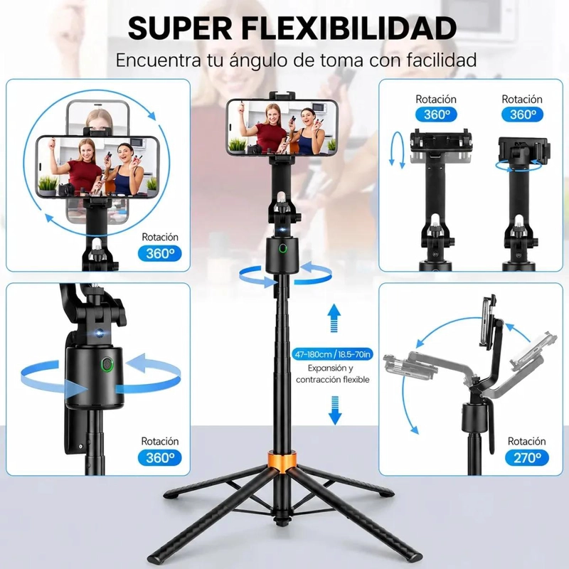 TRIPODE ESTABILIZADOR 360° CON SEGUIMIENTO FACIAL PARA CELULAR - 8