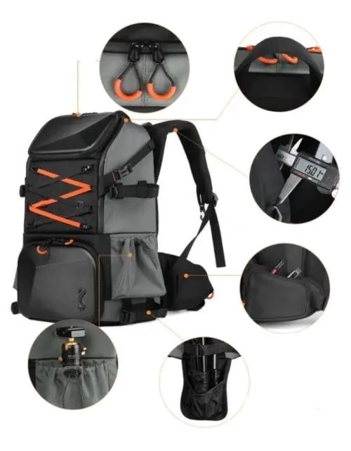 MOCHILA PARA FOTOGRAFIA Y VIAJES CON COMPARTIMENTOS AJUSTABLES - 2