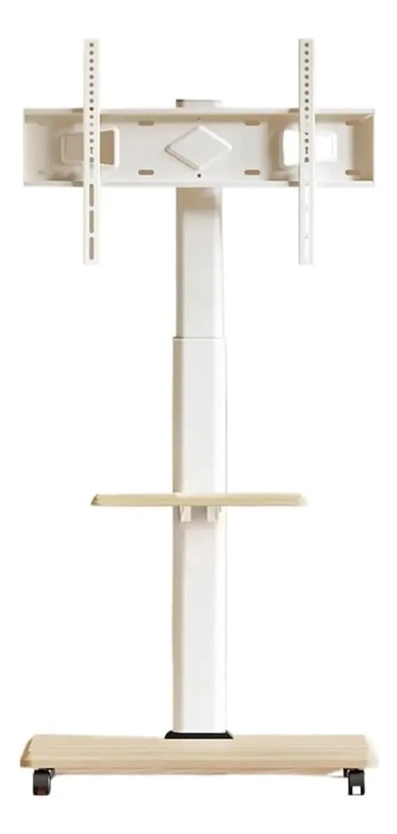 SOPORTE MOVIL PARA TV CON RUEDAS Y ESTANTE AJUSTABLE - 2