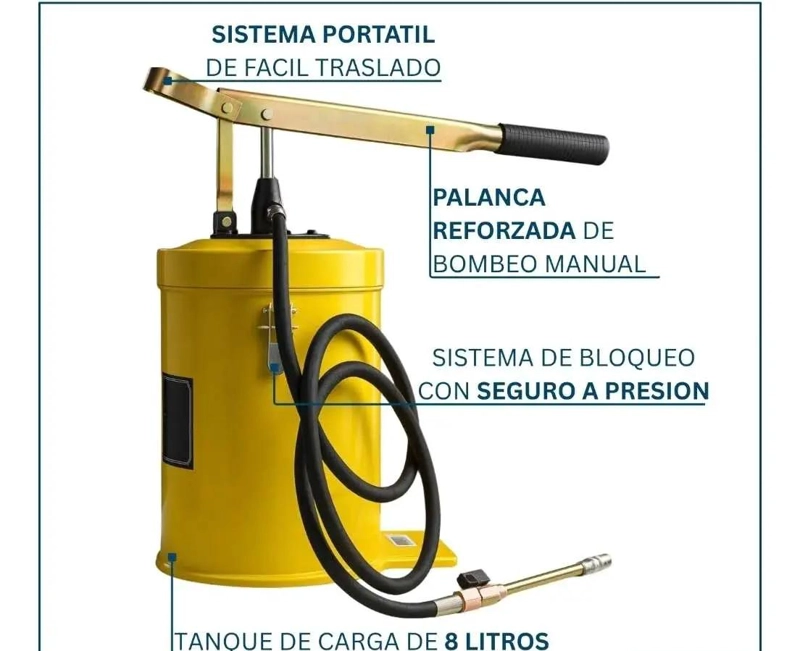 GRASERA MANUAL 8 LITROS PORTATIL CON ACCESORIOS - 3