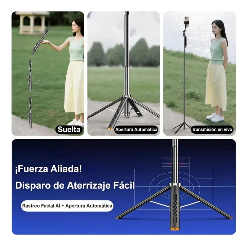 TRIPODE MULTIFUNCIONAL CON SEGUIMIENTO FACIAL Y CONTROL REMOTO - 10