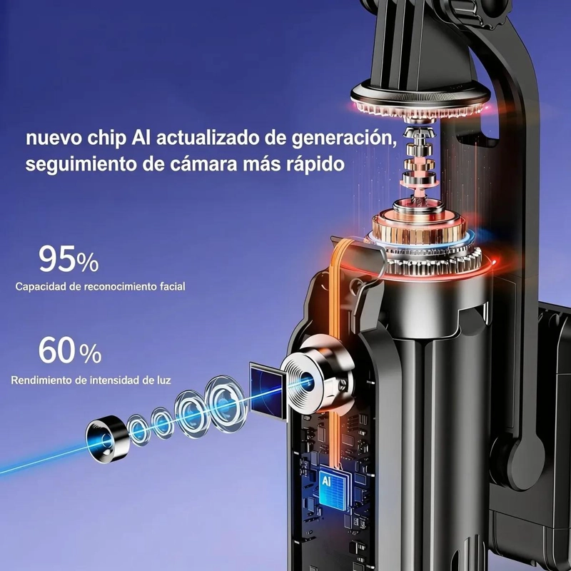 TRIPODE MULTIFUNCIONAL CON SEGUIMIENTO FACIAL Y CONTROL REMOTO - 8