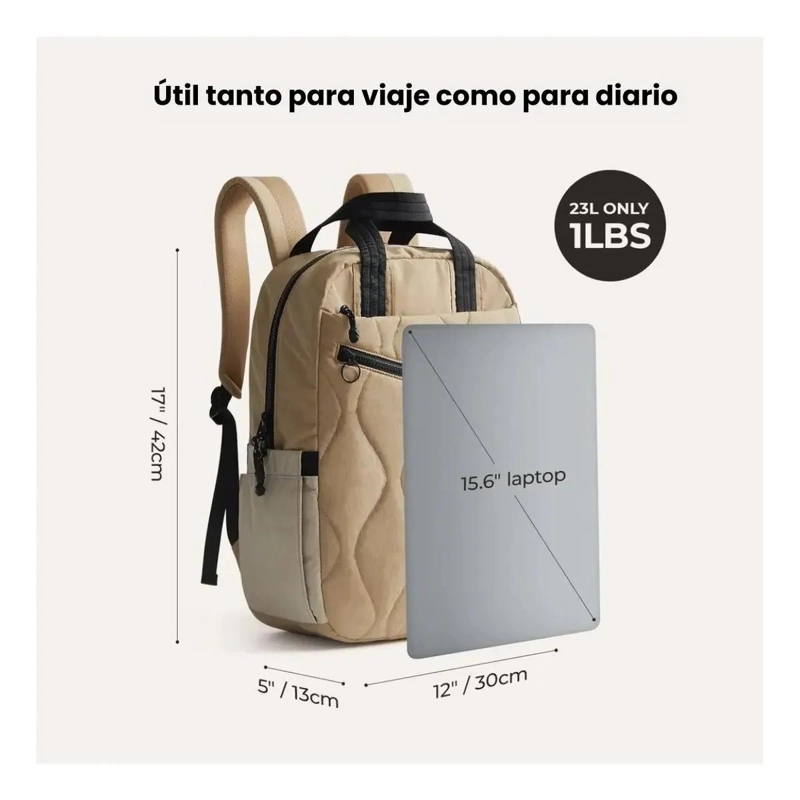 MOCHILA VEGA 23L PARA NOTEBOOK DE 15.6 PULGADAS EN NYLON RESISTENTE - 2