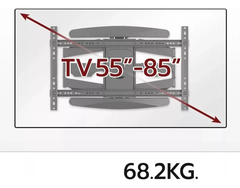 SOPORTE ARTICULADO PARA TELEVISORES DE 55 A 85 PULGADAS - 8