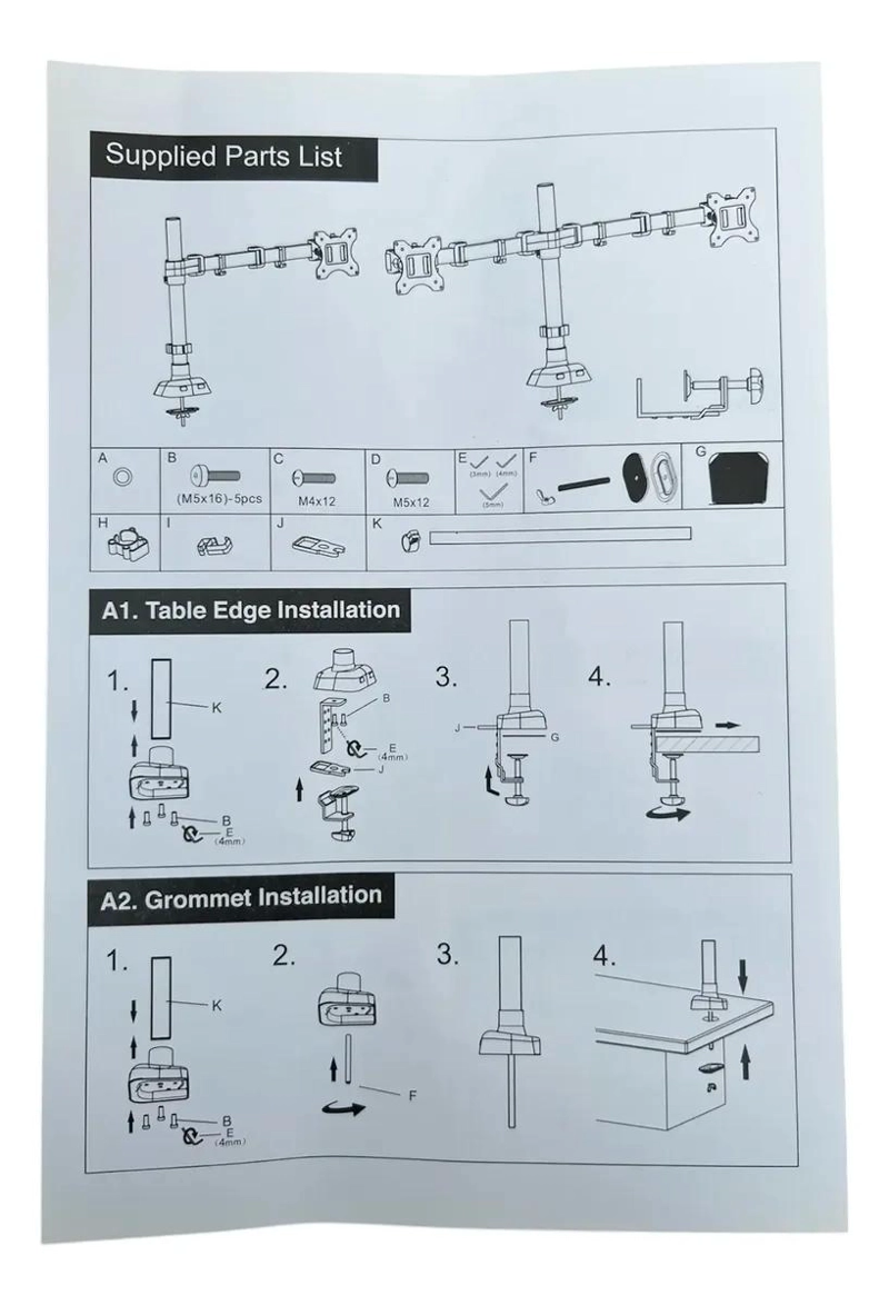 SOPORTE AJUSTABLE PARA MONITORES DE 17 A 27 PULGADAS - 6