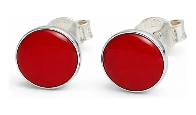AROS CIRCULARES DE GRANATE EN PLATA 950 PARA MUJER - 1