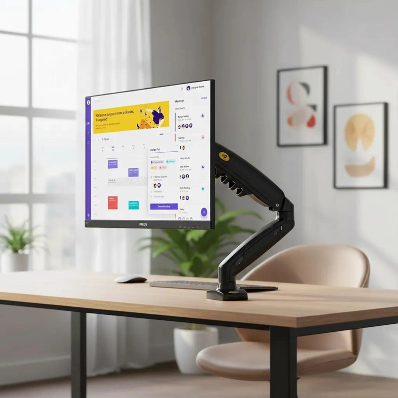 SOPORTE DE MESA ARTICULADO PARA TV Y MONITOR DE 17 A 27 PULGADAS - 1
