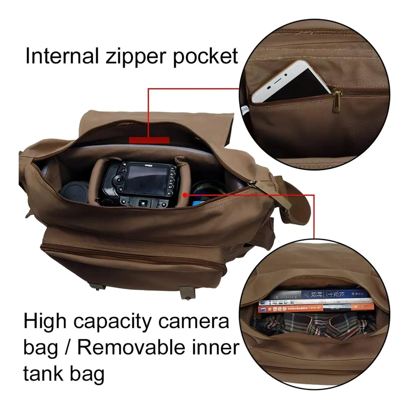 BOLSO BANDOLERA IMPERMEABLE PARA CAMARA REFLEX DIGITAL - 3