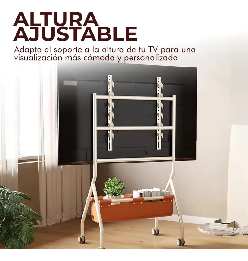 SOPORTE MOVIL PARA TV DE 32 A 75 PULGADAS CON RUEDAS Y FRENO - 6