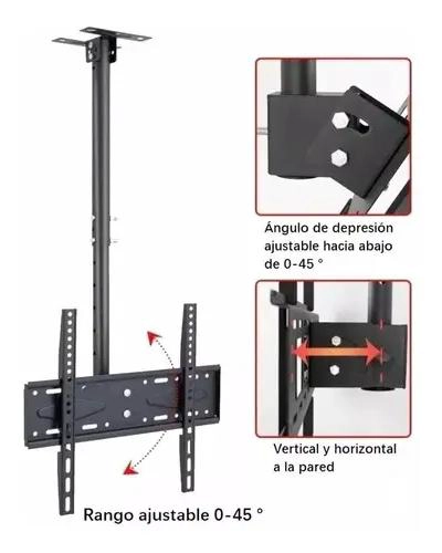 SOPORTE DE TECHO PARA TV GIRATORIO 360 GRADOS DE 26 A 60 PULGADAS - 2