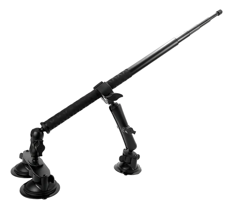 VENTOSA TRIPLE CON SELFIE STICK AUTO PARA CAMARAS 360 - 1