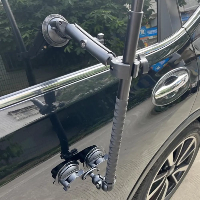 VENTOSA TRIPLE CON SELFIE STICK AUTO PARA CAMARAS 360 - 5