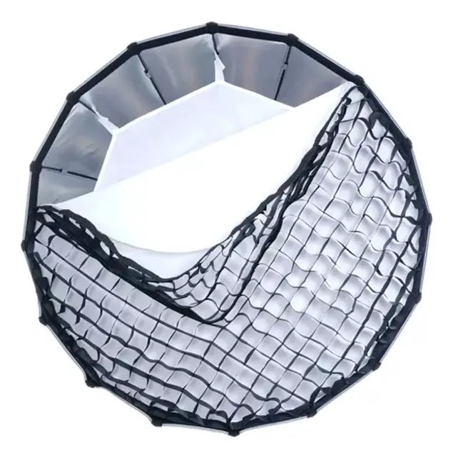 SOFTBOX PARABOLICO 90CM CON GRILLA PARA FOTOGRAFIA Y VIDEO - 6
