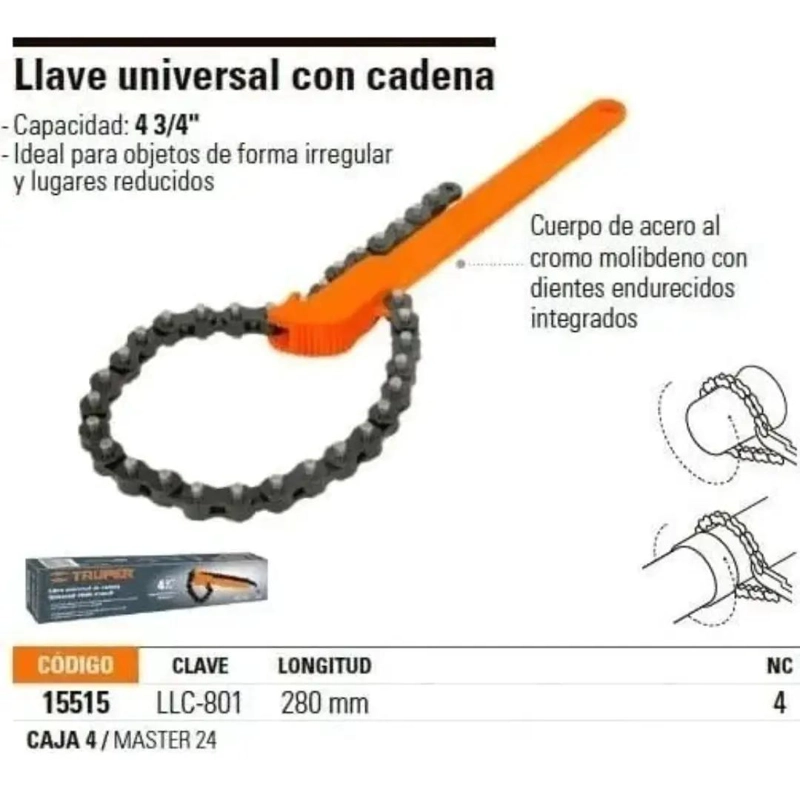 LLAVE UNIVERSAL CADENA 300MM - 3