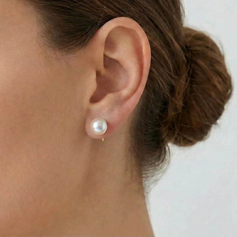 AROS DE PERLAS DE MALLORCA 10 MM ENCHAPADOS EN ORO 18K - 4