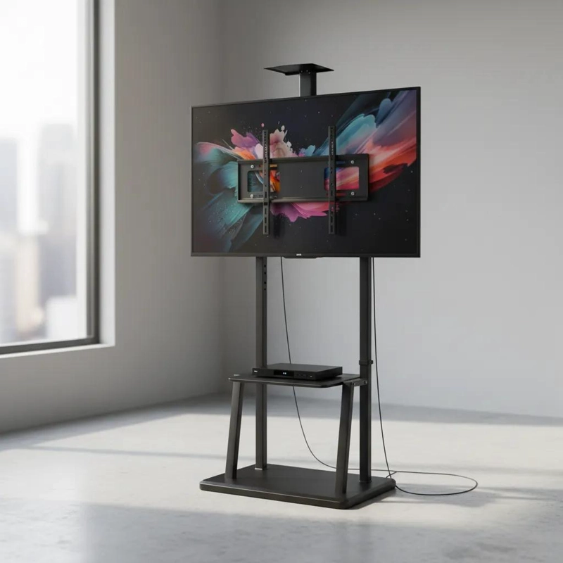 RACK TV PEDESTAL CON RUEDAS PARA TELEVISORES DE 32 A 70 PULGADAS - 7