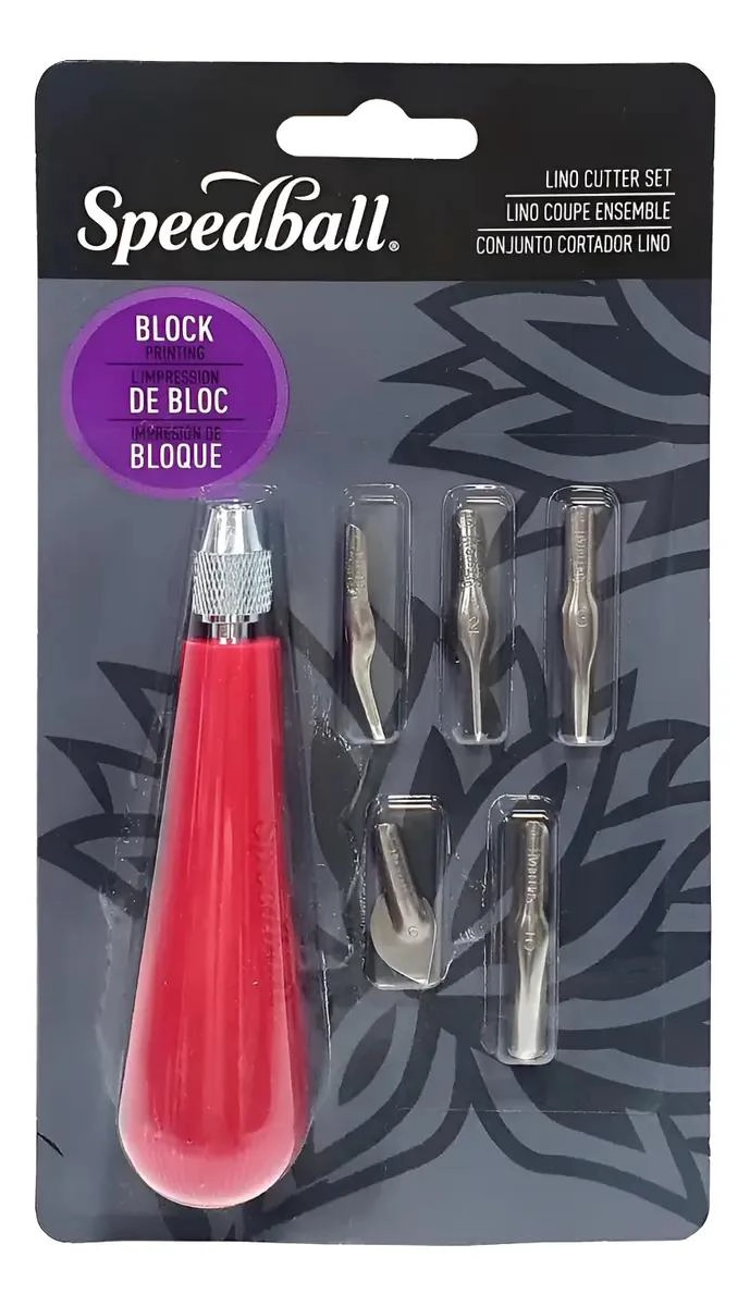 SET DE 5 GUBIAS PARA LINOLEO EN BLISTER - 1