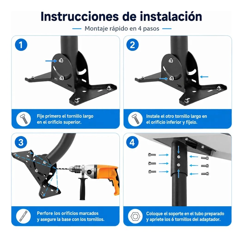 SOPORTE PARA ANTENA STARLINK V3 CON KIT DE INSTALACION COMPLETO - 3