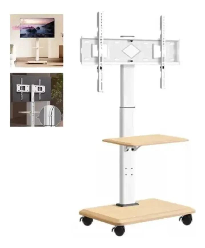 SOPORTE MOVIL PARA TV CON RUEDAS Y BASE PEDESTAL DE 32 A 75 PULGADAS - 1