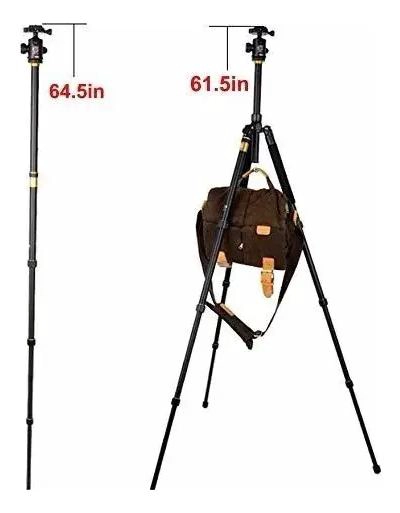 TRIPODE MONOPODE PROFESIONAL CON ROTULA 360° Y ALEACION DE ALUMINIO - 4