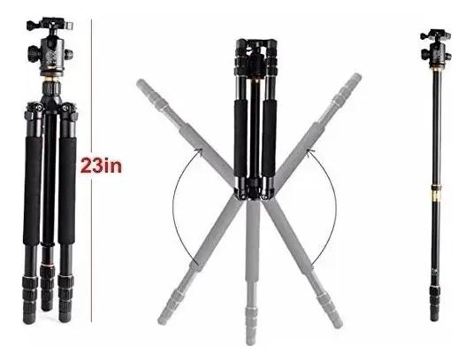 TRIPODE MONOPODE PROFESIONAL CON ROTULA 360° Y ALEACION DE ALUMINIO - 5
