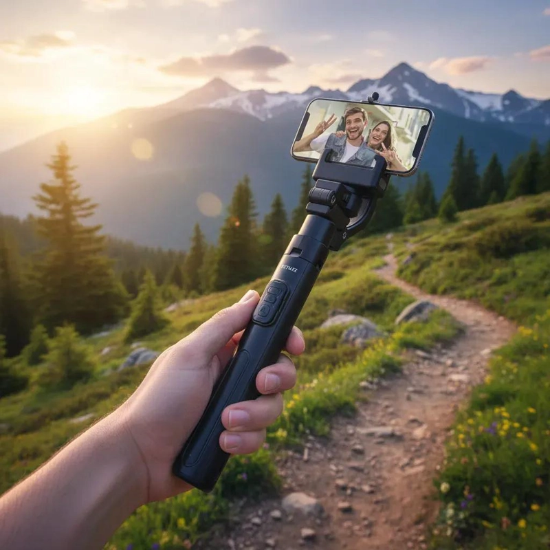 PALO SELFIE CON ESTABILIZADOR GIMBAL PARA GRABACIONES ESTABLES - 4