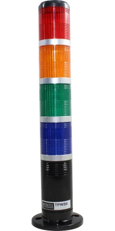 TORRE SEÑALIZADORA 60MM CON BASE NEGRA PARA 4 LENTES - 1