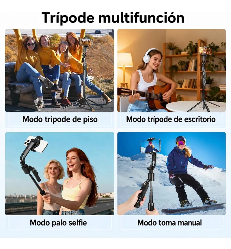 TRIPODE CELULAR 1,83M CON SEGUIMIENTO FACIAL Y CONTROL REMOTO - 4